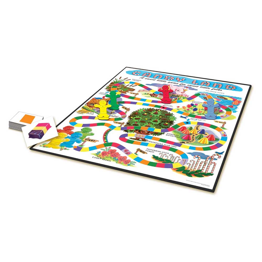 Candy Land Classic Edition features a winding path of colored squares, playful character tokens, and game cards—everything you need for this timeless kids’ board game adventure.