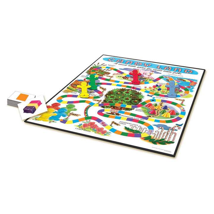 Candy Land Classic Edition features a winding path of colored squares, playful character tokens, and game cards—everything you need for this timeless kids’ board game adventure.