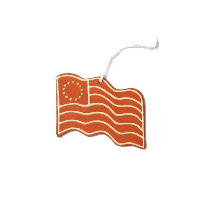 Redware Flag Ornament
