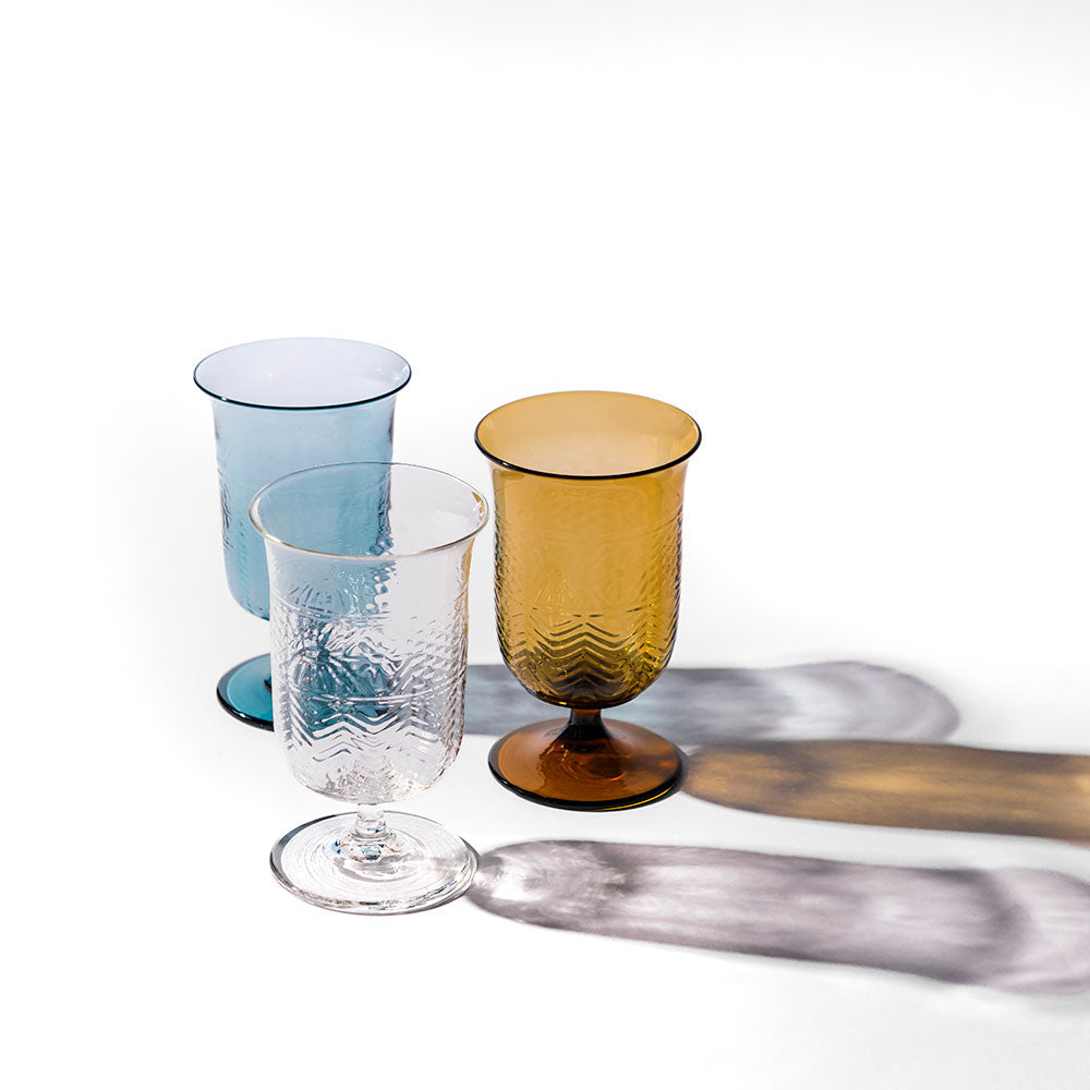 American Heritage Molded Water Goblet - Steel Blue