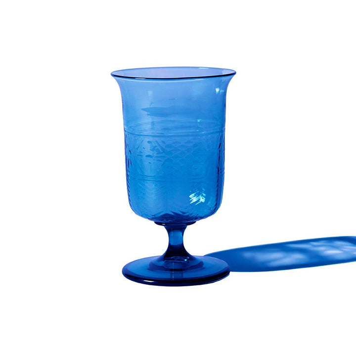 American Heritage Molded Water Goblet - Steel Blue