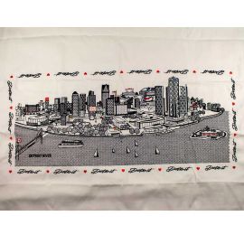 Detroit Skyline Throw Blanket