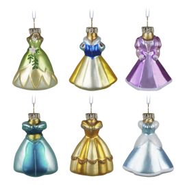 Disney Princess Fit for a Princess Glass Ornament Set