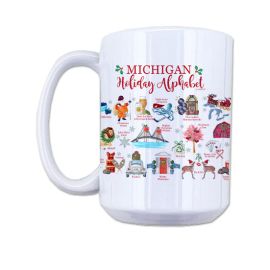 Michigan Holiday Alphabet 15oz Mug