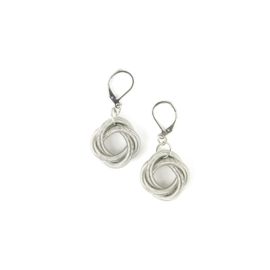 Silver Twist Piano Wire Loop Earrings